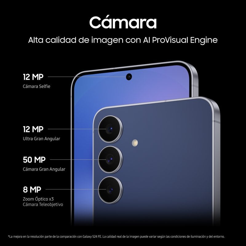 Thumbnail 2 de Samsung Galaxy S25 FE 8GB 256GB 6,7" Azul Glacial 📱