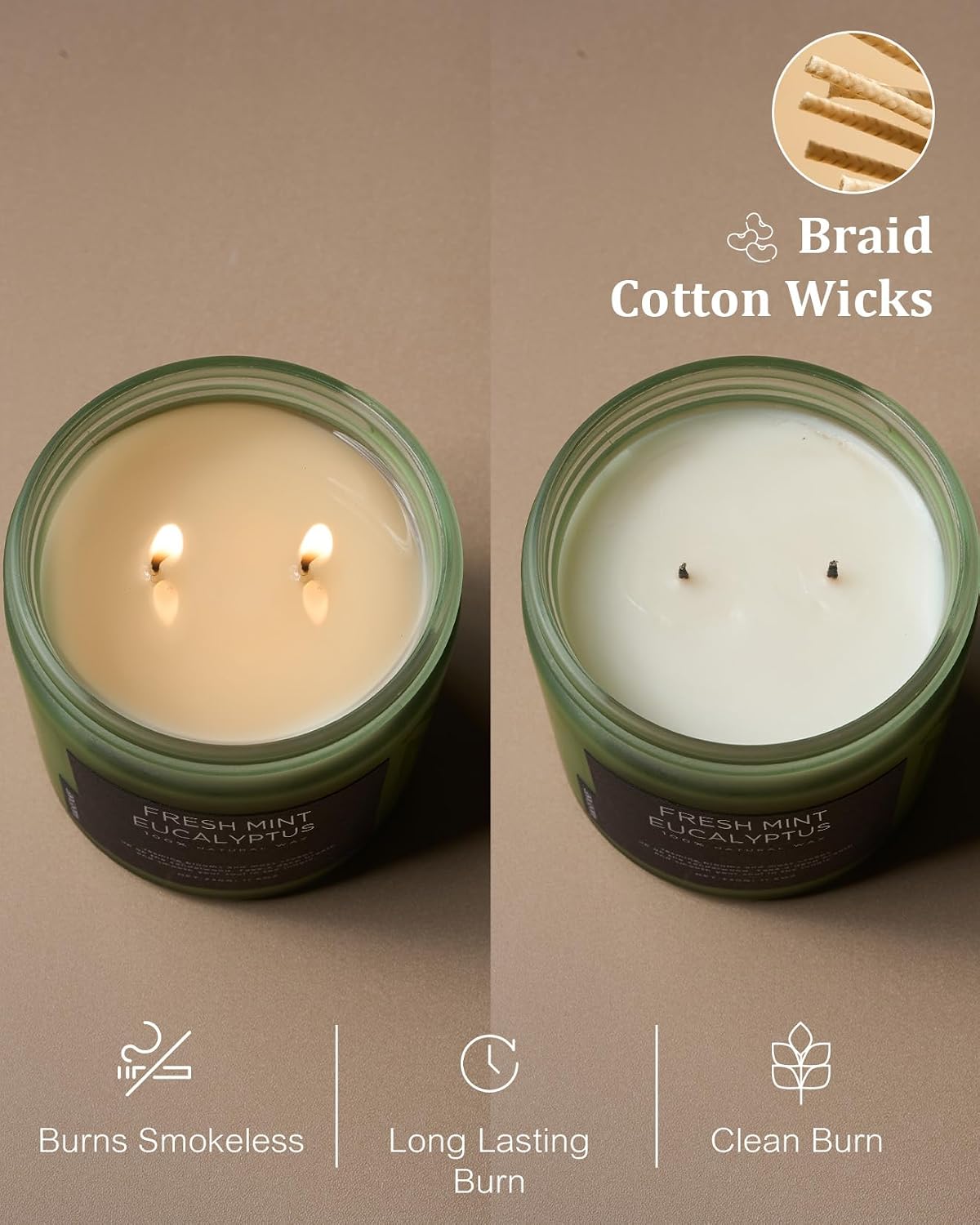 Thumbnail 4 de M&SENSE Eucalyptus Mint Soy Candle 330g