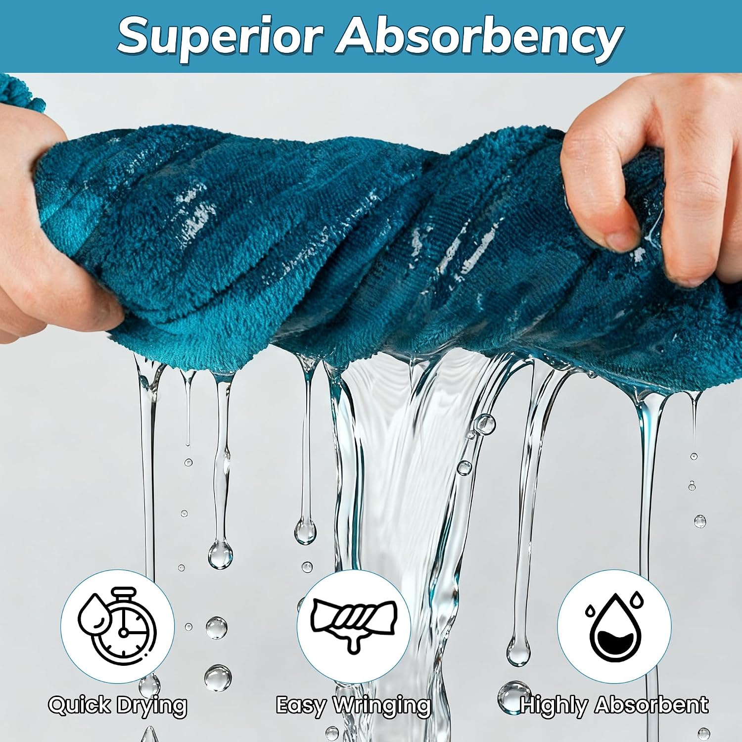 Thumbnail 6 de KUOGAS badhanddukar 100 x 200 cm, 2-pack i mikrofiber, 420 g/m²