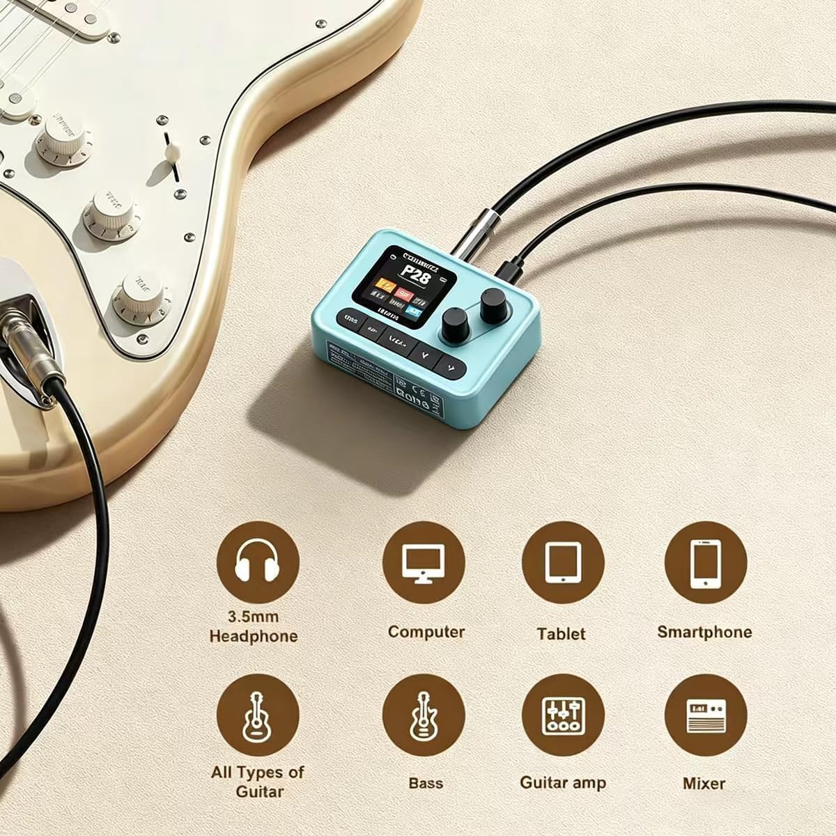 Thumbnail 5 de COOLMUSIC PIXIE1 Guitar Multi-Effects Pedal with IR Cab Simulation and USB OTG
