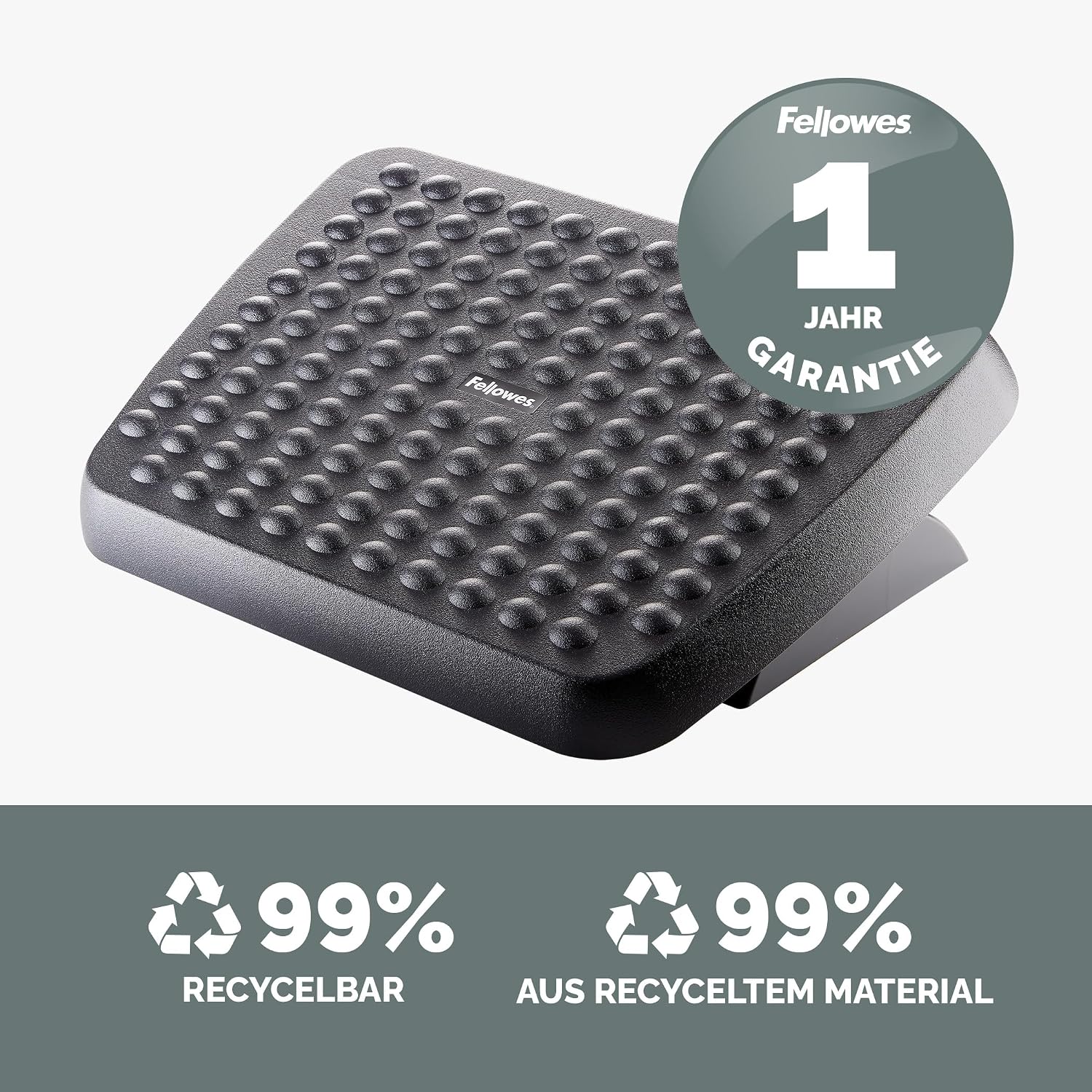Thumbnail 6 de Fellowes Fußstütze Standard – verstellbar, aus recyceltem Kunststoff, 2 Höhen