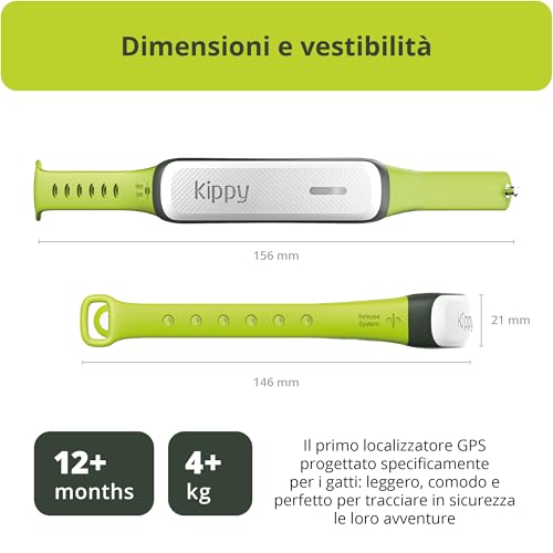 Detalle de Kippy Cat V2 — Collare GPS per gatti con localizzatore, salute e attività