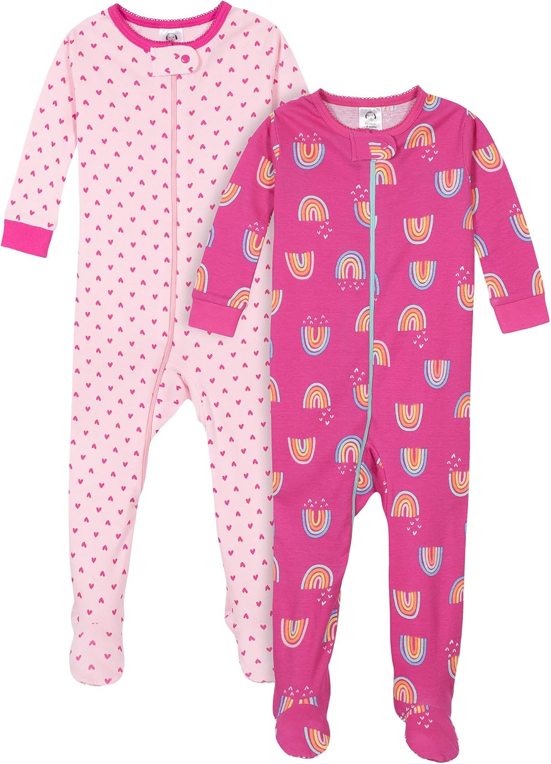 Detalle de Gerber 2-Pack Pyjamas Grenouillère pieds pour bébés et tout-petits - sécurité et confort