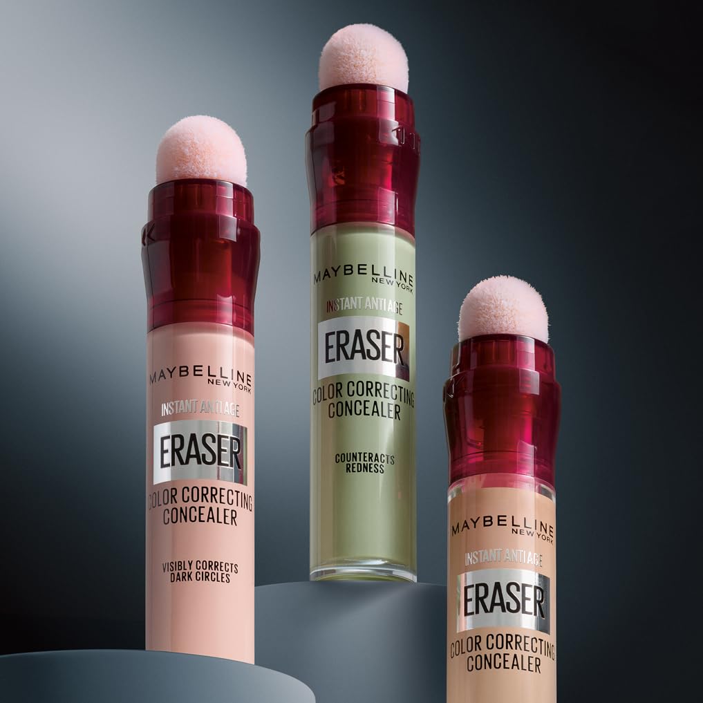 Detalle de Maybelline New York Instant Anti-Age Löscher Grün – Color Corrector Concealer gegen Rötungen & Unreinheiten mit Mikro-Lösch-Applikator