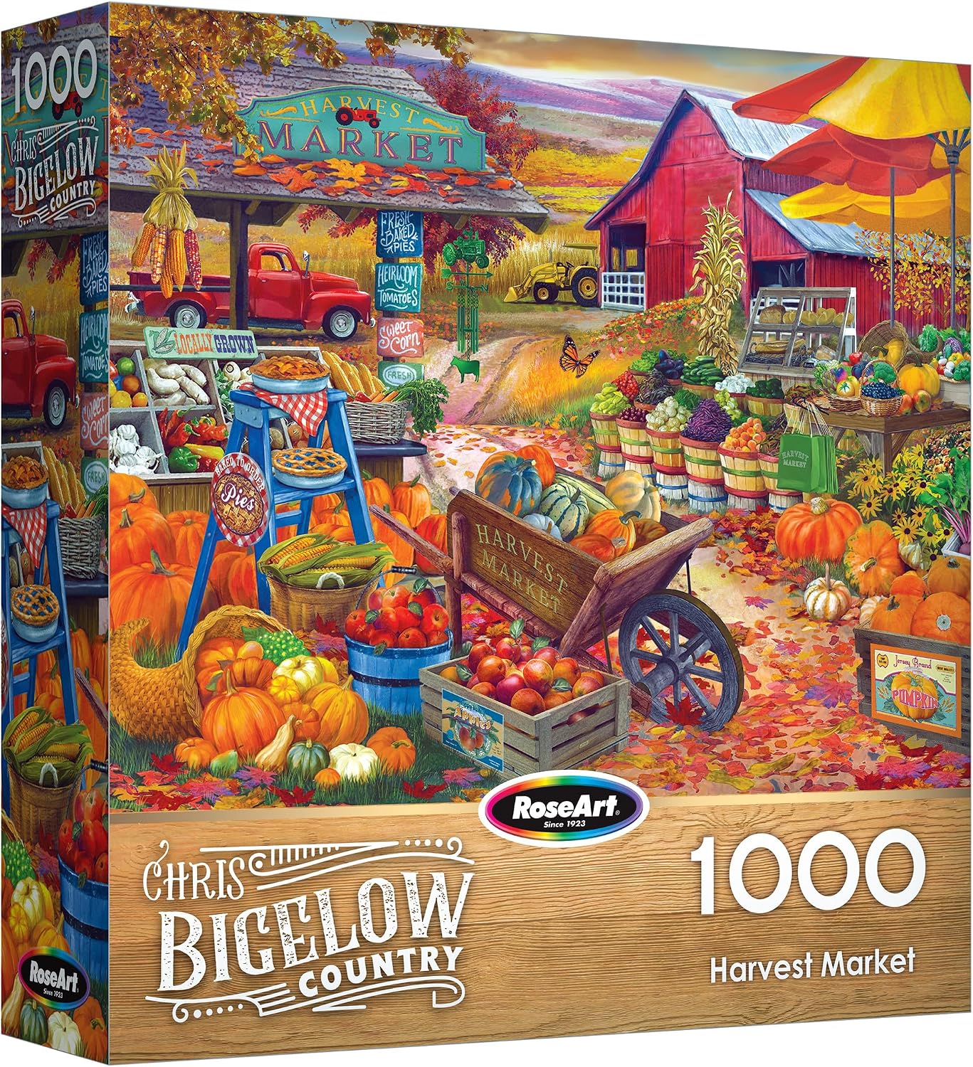 Detalle 2 de RoseArt Bigelow Country 1000-piece jigsaw puzzle 🧩