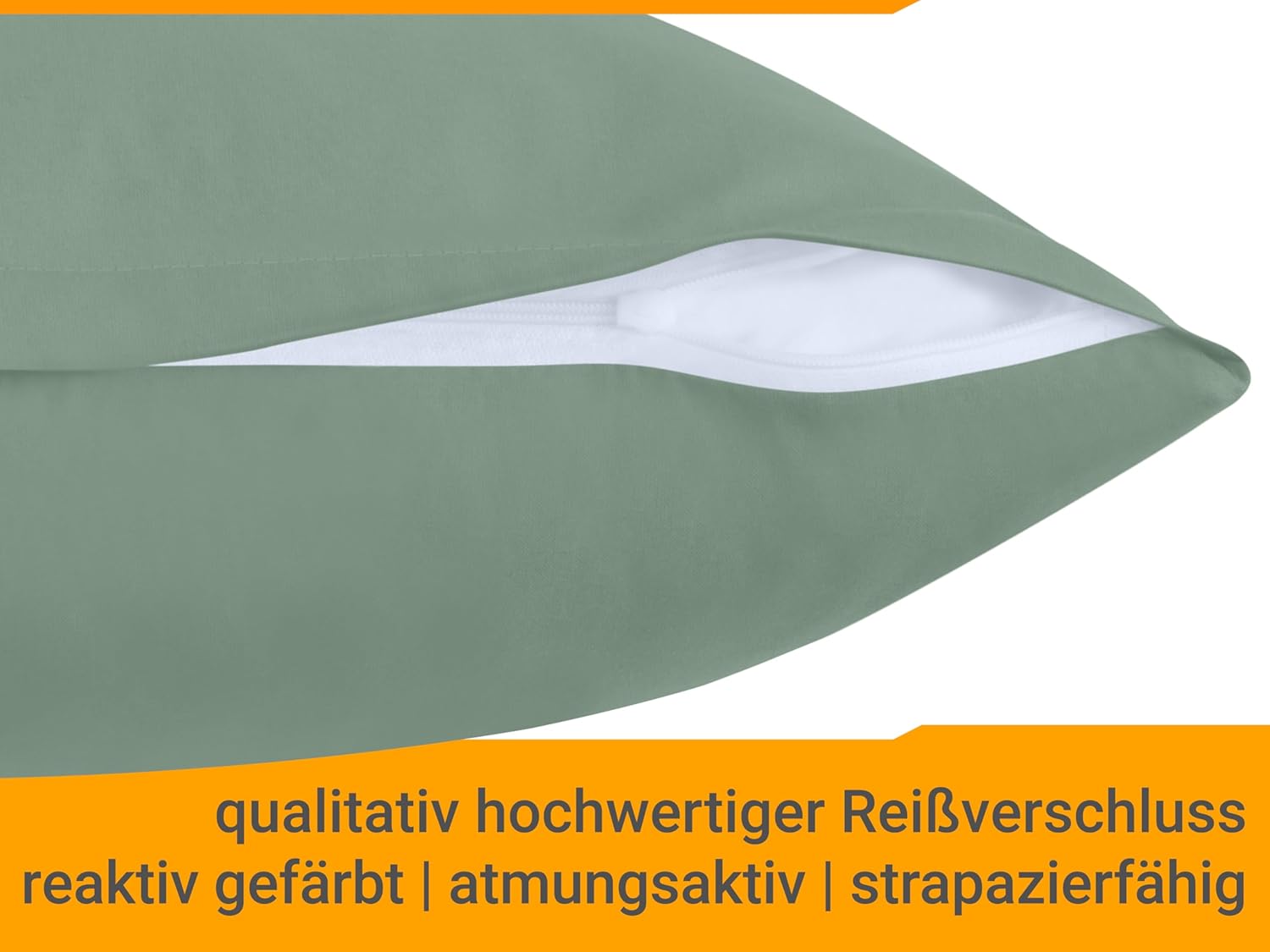 Thumbnail 4 de Housse Coussin 40x40 Coton – Lot de 2 Salbei par npluseins, 100% coton, design moderne