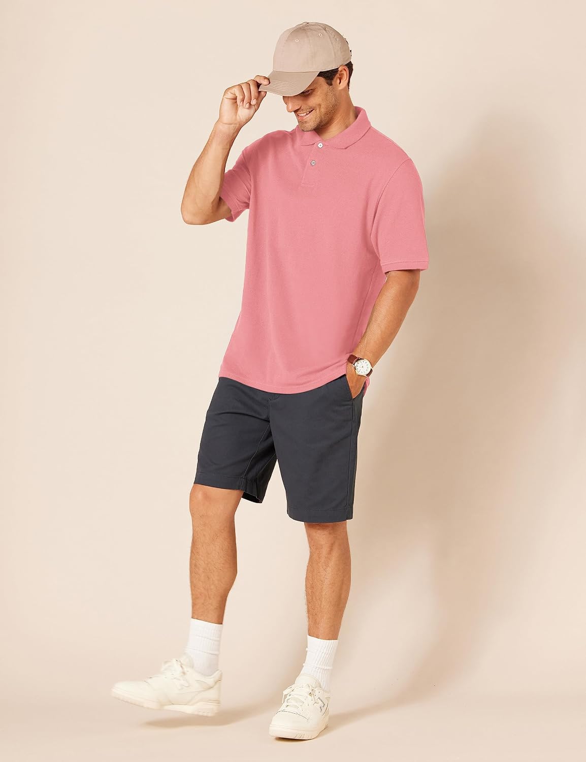 Detalle de Amazon Essentials men’s regular-fit cotton piqué polo shirt (big & tall)