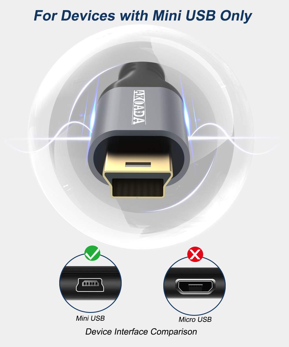 Thumbnail 3 de AkoaDa Datenkabel 3.0 M USB MINI 2.0 – Grau, Mini-B Ladekabel