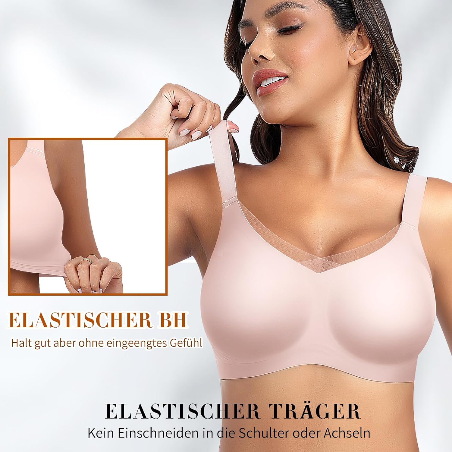 Detalle 1 de Ganado Damen BH Nahtloser 55% Nylon