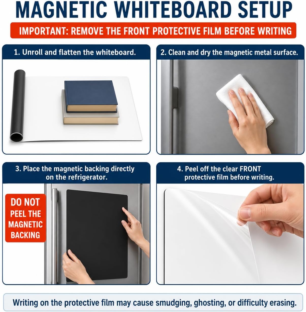 Detalle 2 de Babenoun Magnetic ban24-39 Dry Erase Whiteboard, 24 x 39 in, Cuttable