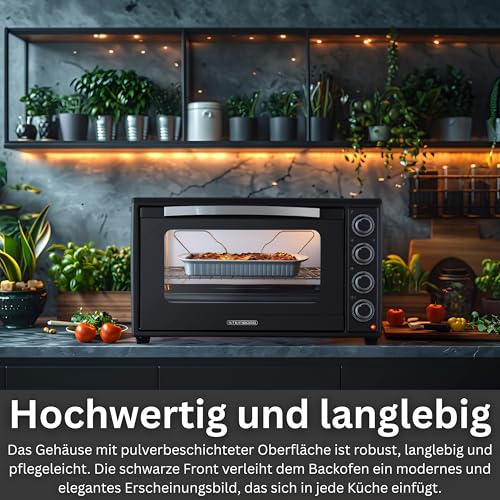 Thumbnail 7 de Steinborg 60 Liter Mini-Backofen mit Umluft und Drehspieß – 2000 W, 3-in-1