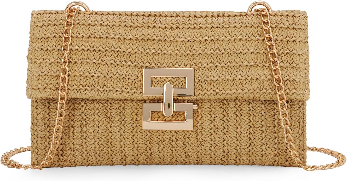 Detalle de Ynport Crefreak Women's Straw Shoulder Bag – Summer Woven Crossbody Purse