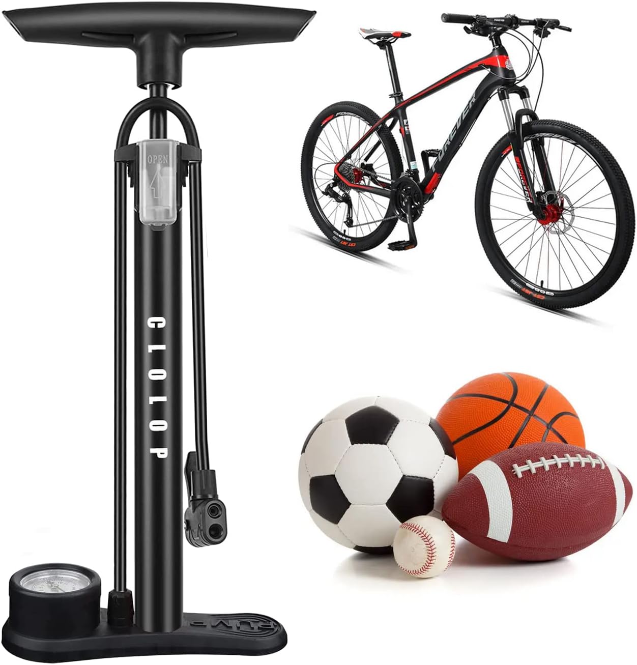 Thumbnail 4 de CLOLOP Bike Pump with Presta and Schrader valves