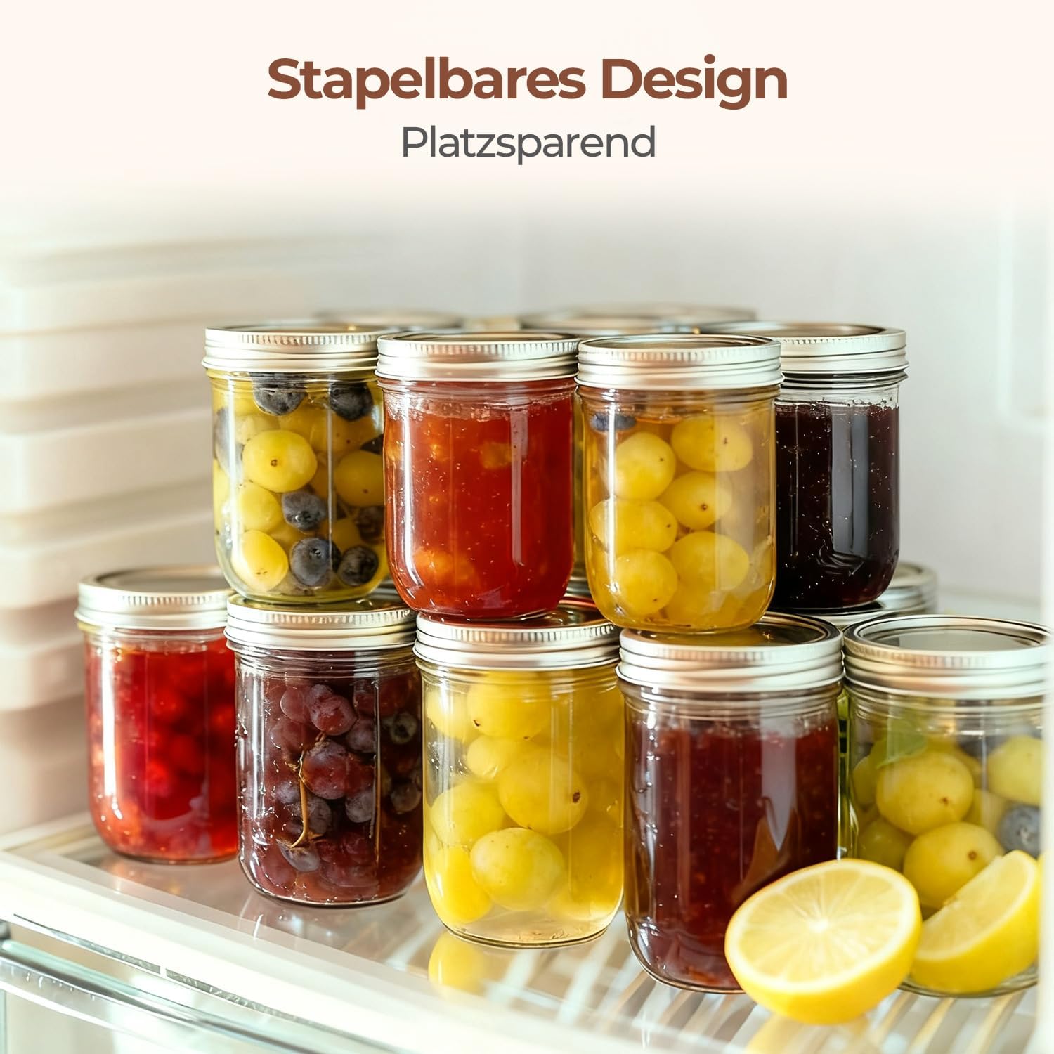 Thumbnail 5 de ComSaf 240 ml Einmachgläser mit Deckel – 8 Stück Mason Jar Set