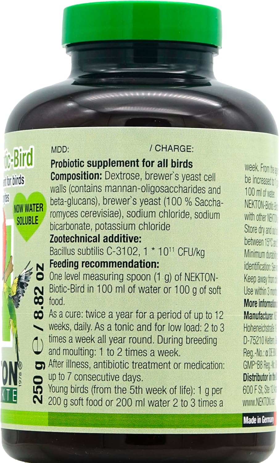 Detalle de Nekton Biotic Bird supporto digestivo 250 g