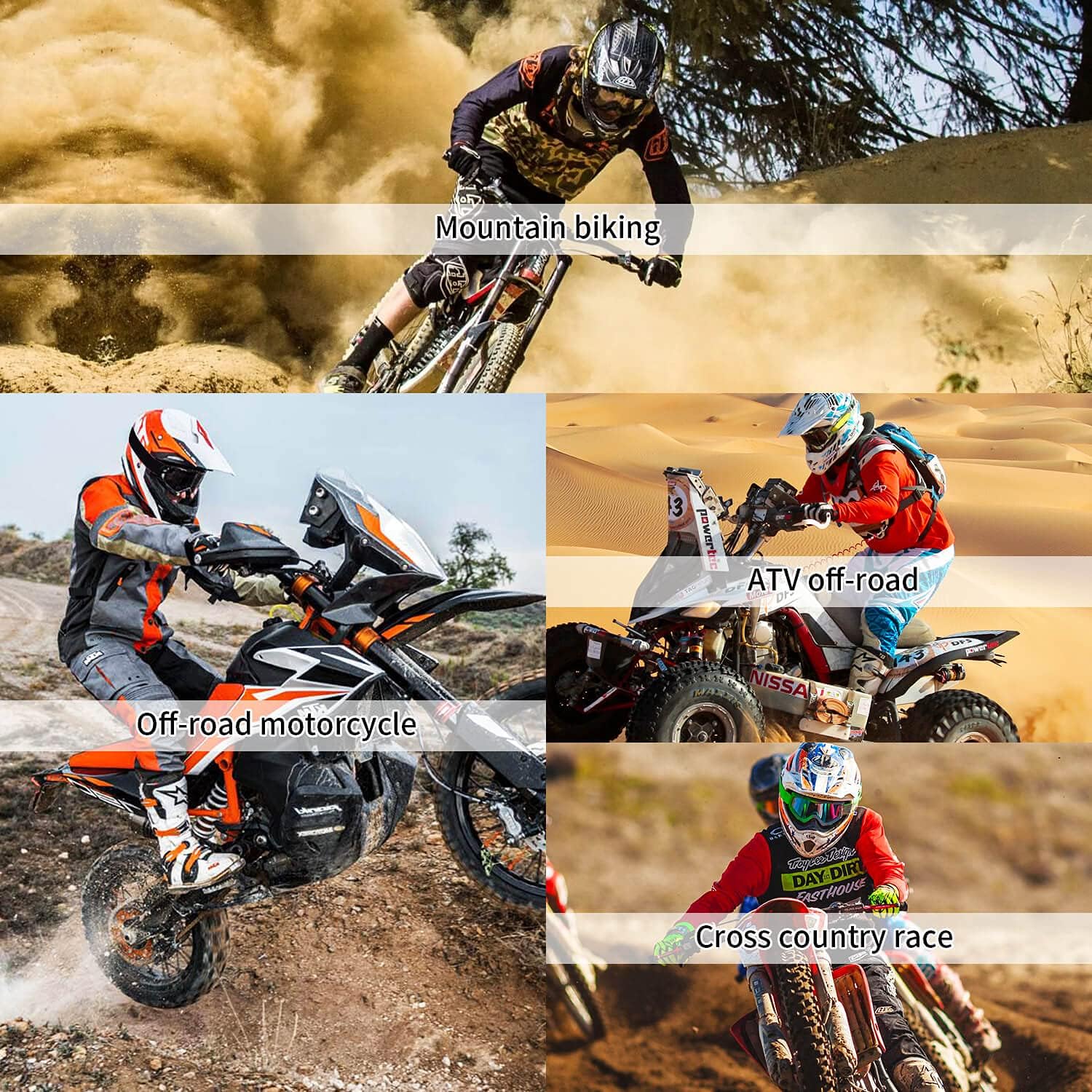 Detalle de FMY Motocross Goggles for Men, Women & Youth – Anti-scratch, Dustproof UV400 ATV/UTV & Dirt Bike Riding Glasses