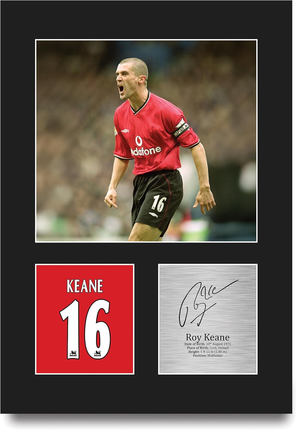 Thumbnail 5 de Roy Keane Signed Autograph Picture, A4 Portrait – Framed