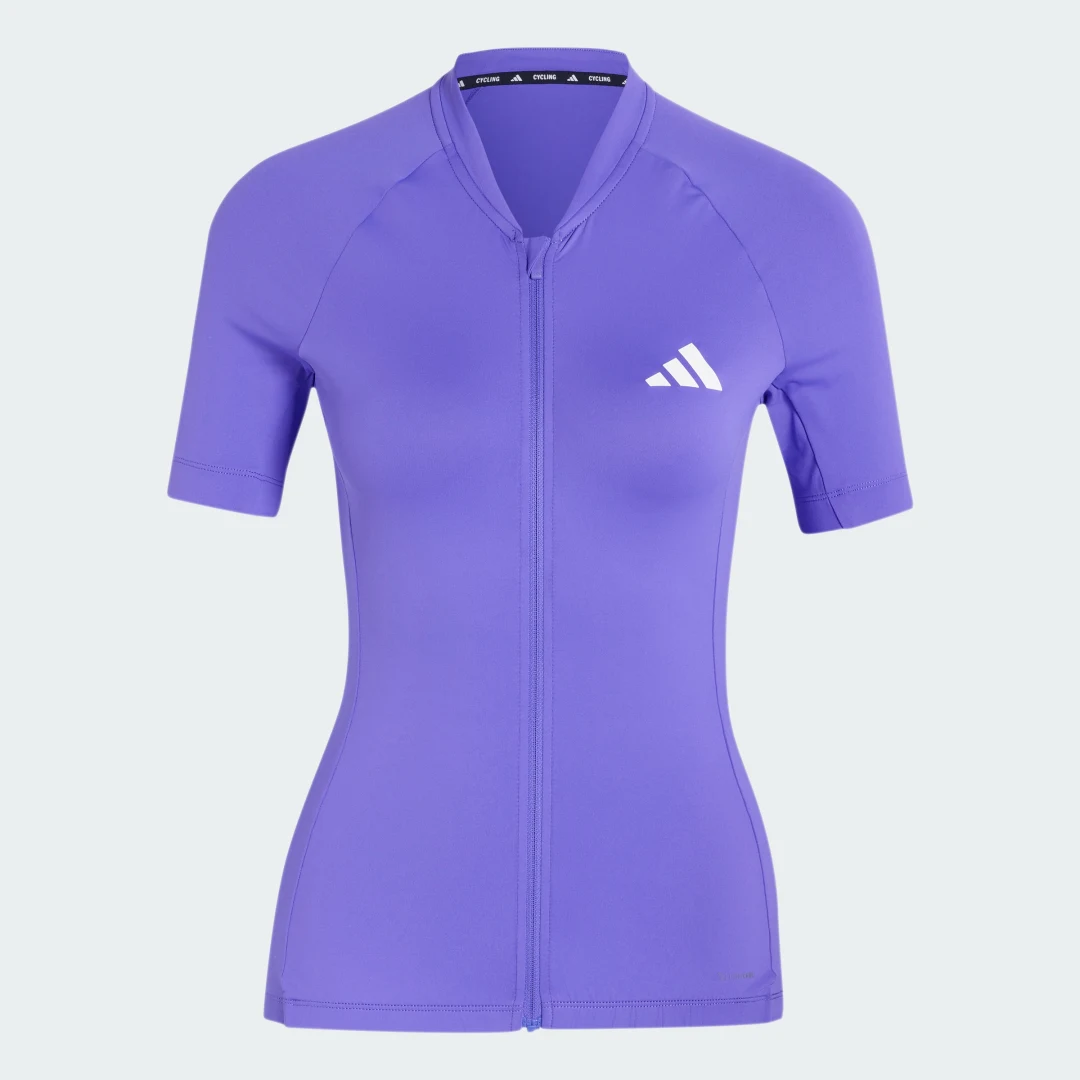 Detalle 2 de Maillot de ciclismo Essentials de Adidas – color violeta