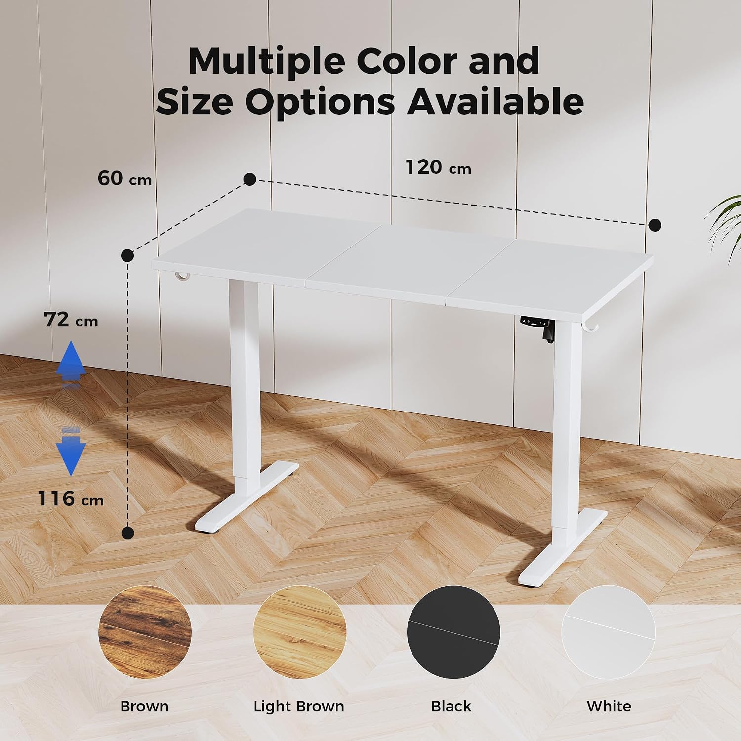 Thumbnail 1 de Agilestic Electric Standing Desk with 2 Memory Buttons (120x60cm)