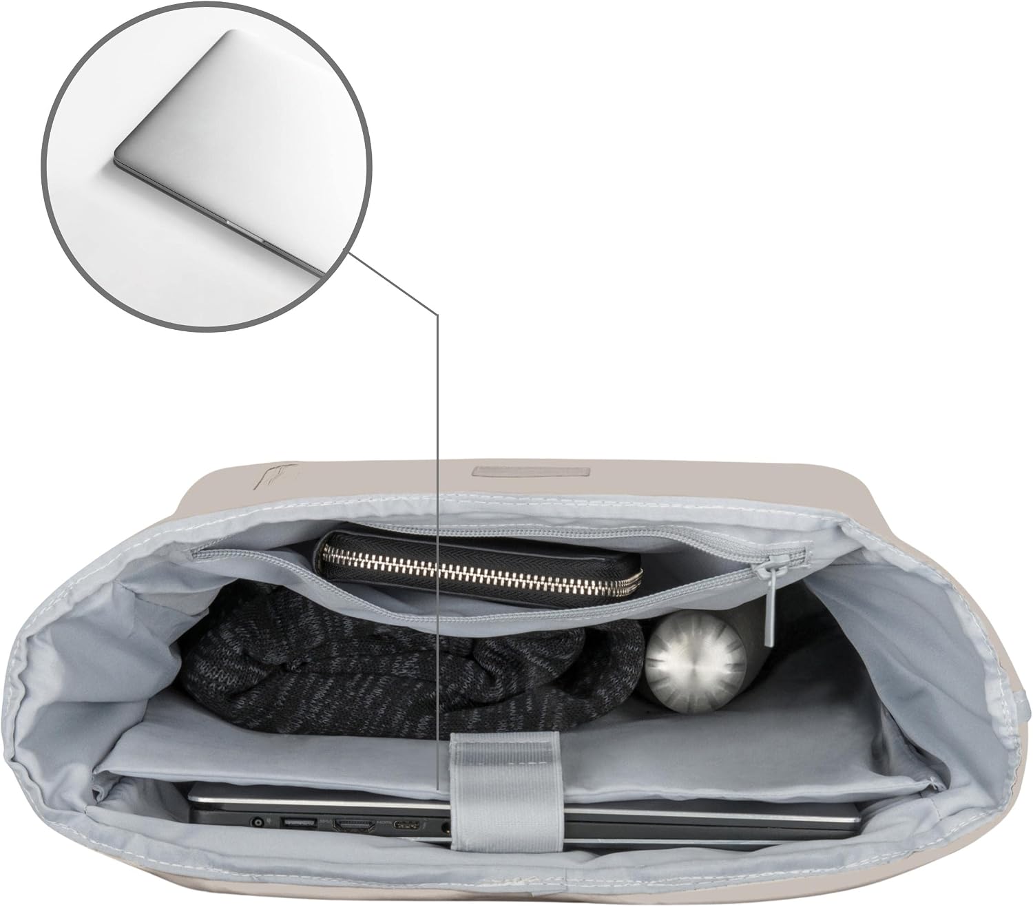 Detalle de Johnny Urban Robin Large Zaino da 18–22 litri con tasca per PC, idrorepellente e da PET riciclato