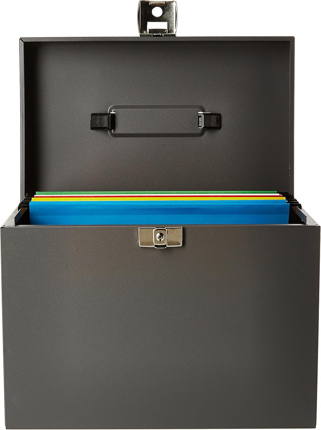 Thumbnail 2 de Esselte 11896 : valise de classement en métal pour dossiers suspendus A4 (capacité 15 dossiers) gris