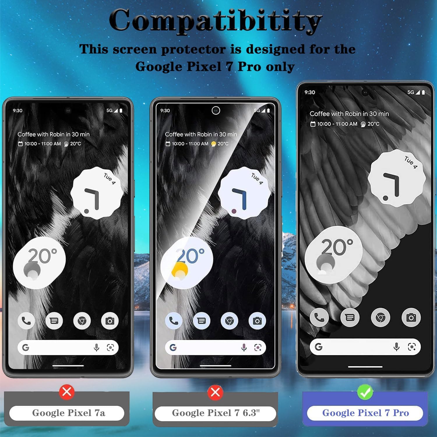 Detalle 2 de Pixel 7 Pro Tempered Glass Screen Protector