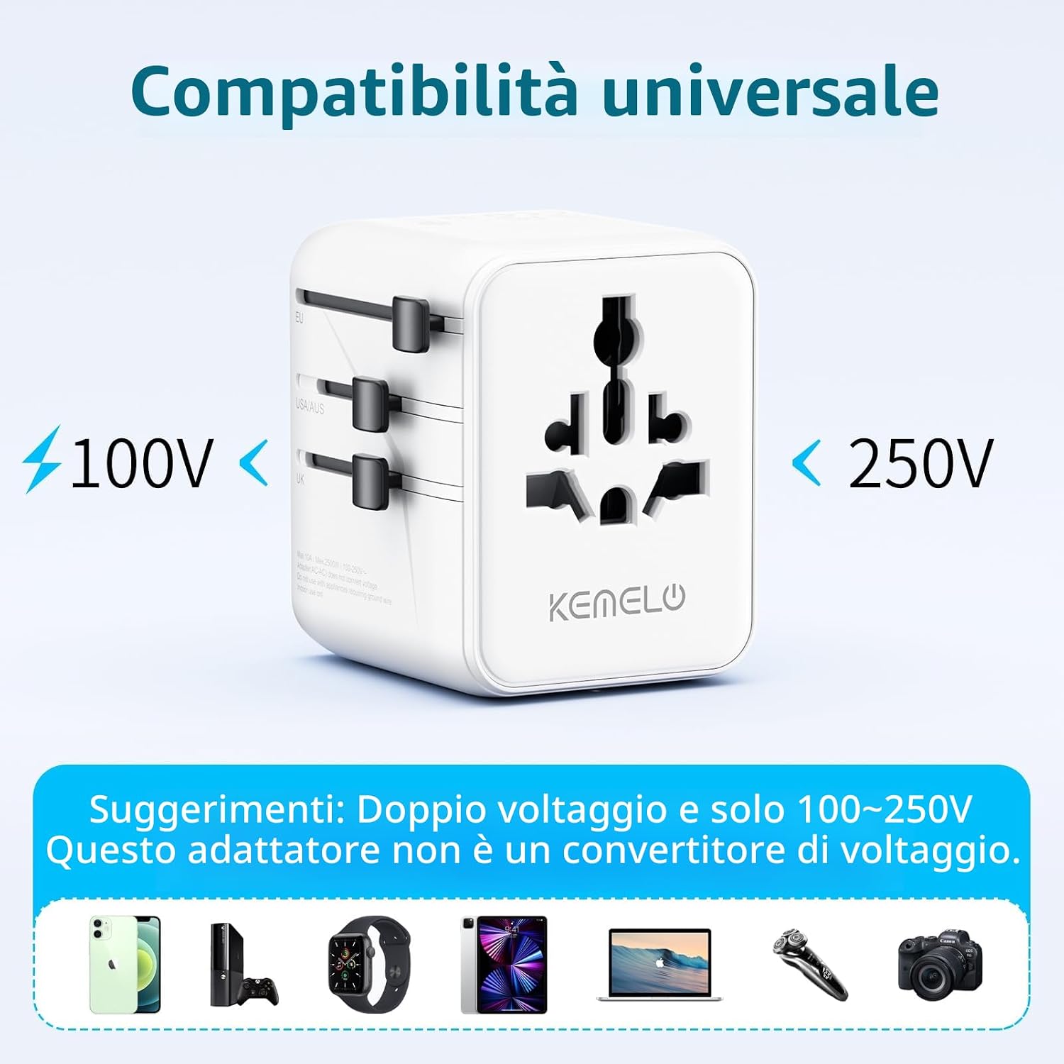 Thumbnail 5 de Adattatore Universale da Viaggio 25W