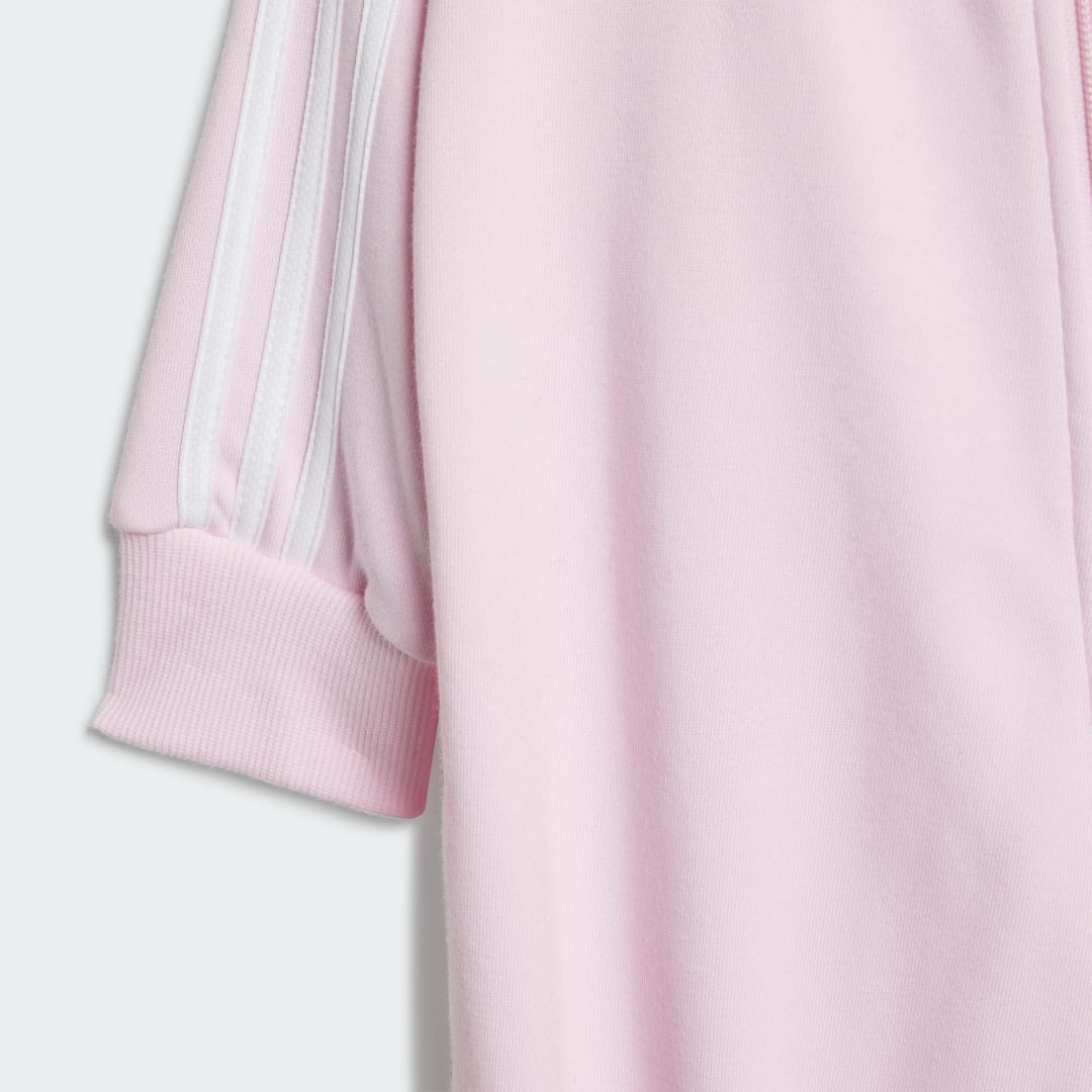 Detalle 2 de Mono de felpa Essentials 3 Stripes de Adidas – rosa