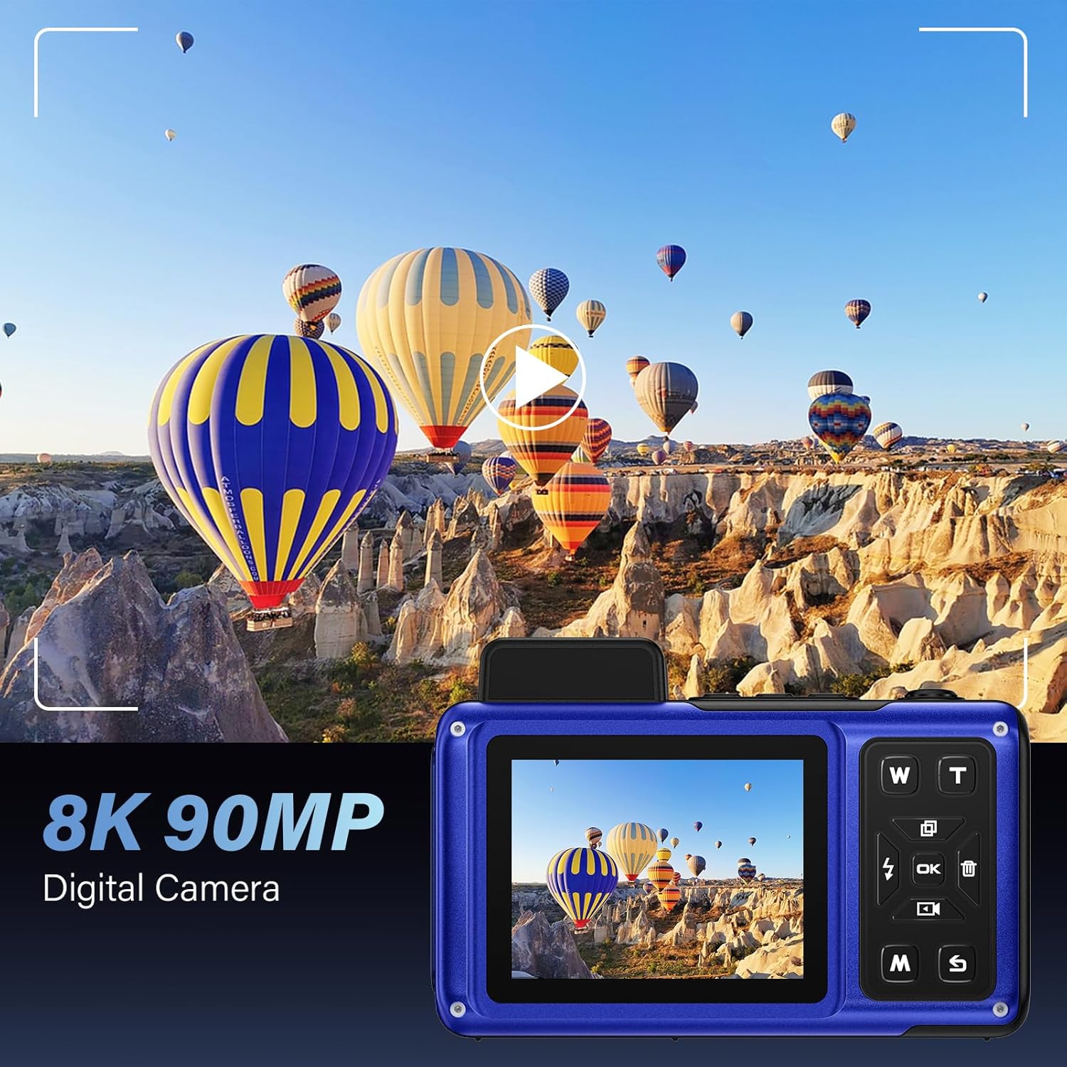 Thumbnail 1 de Maxmango V08 Pro Unterwasserkamera – 8K, 90MP, 49FT/15m Tiefe, Dual-Screen, WiFi, 1800mAh