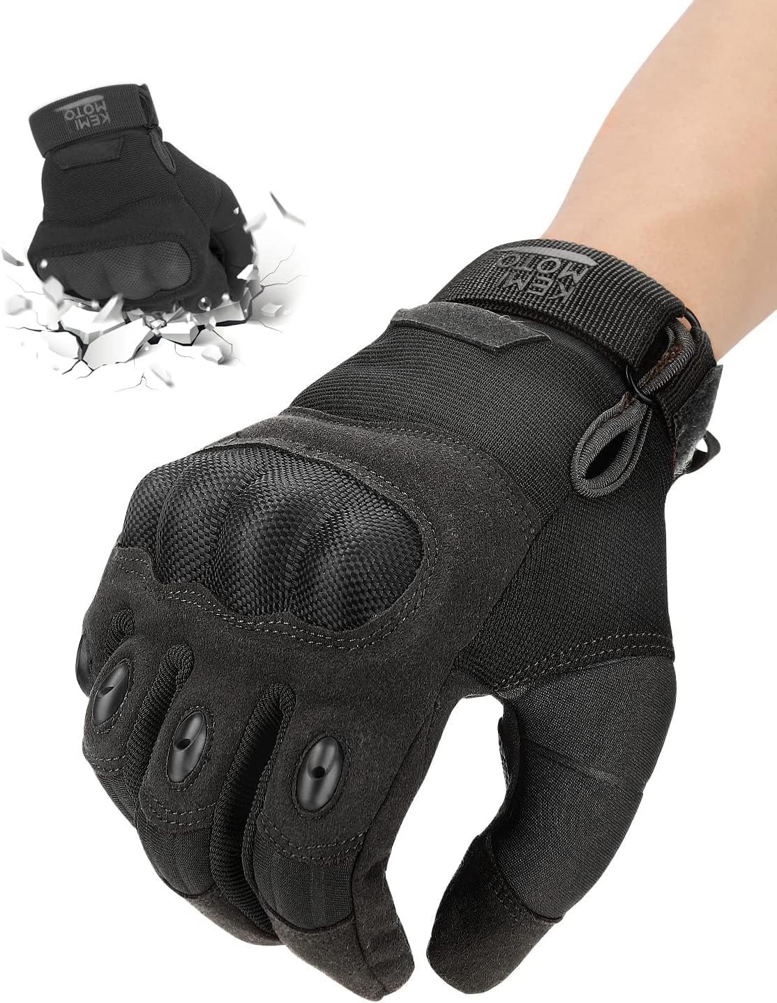 Thumbnail 6 de KEMIMOTO Taktische Handschuhe mit Kohlefaser-Knöchelprotektor & Touchscreen
