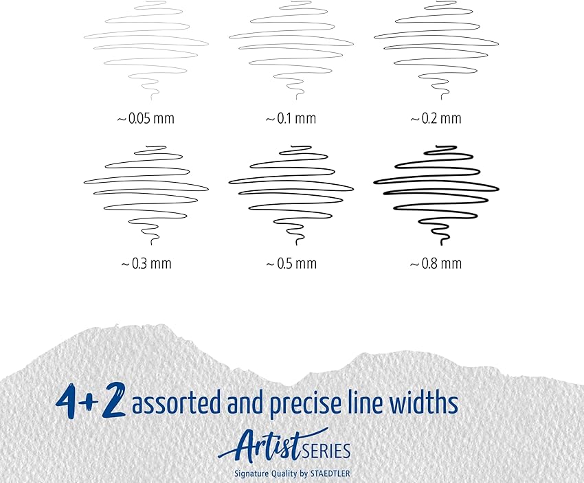 Thumbnail 4 de Staedtler 308 SB6P Fineliner Pigment - Estuche 6 Negro ✍️