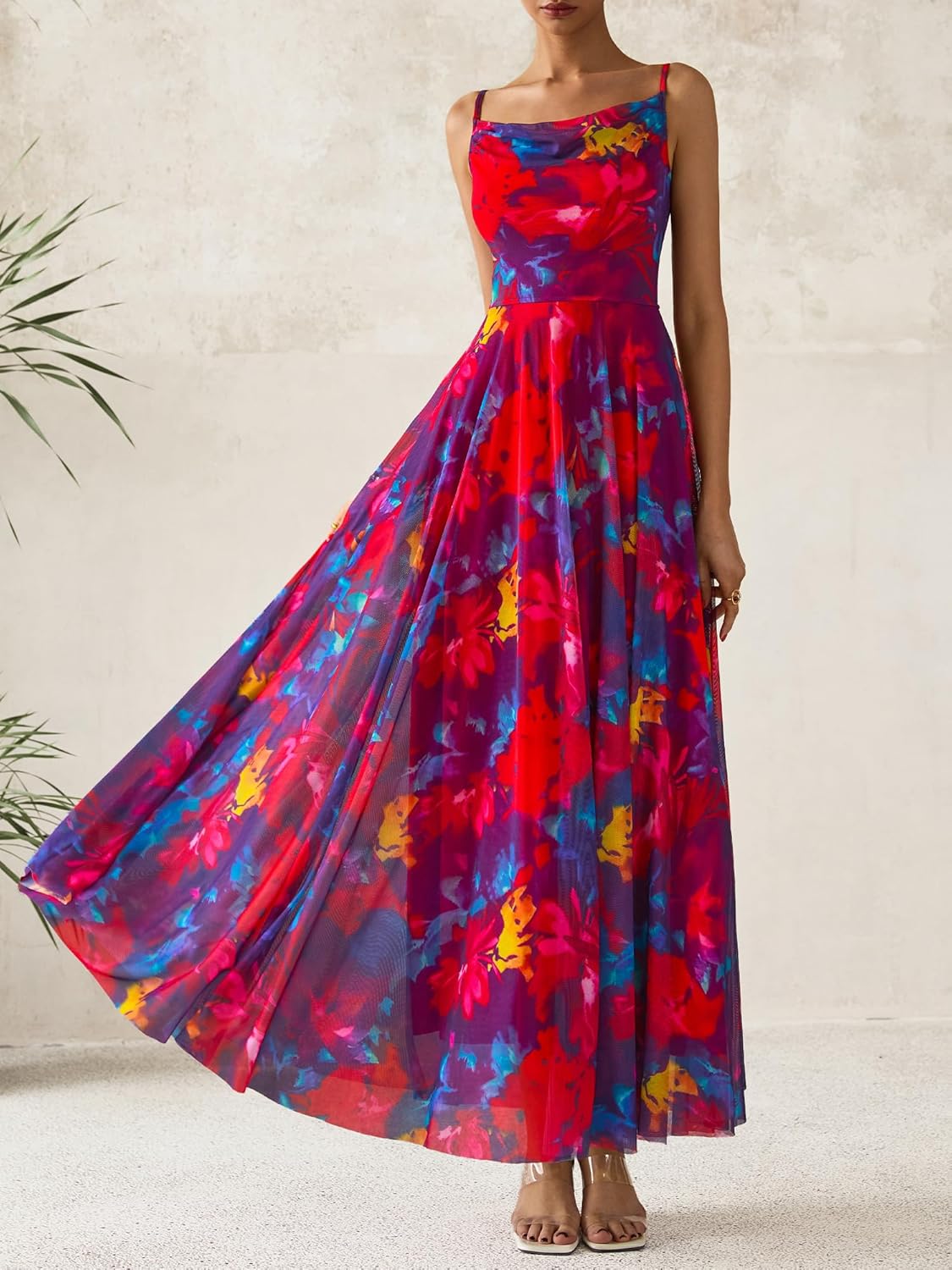 Thumbnail 3 de BTFBM Floral Summer Maxi Dress for Women