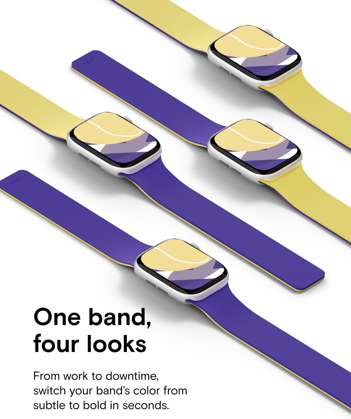 Thumbnail 1 de MOFT Snap Duo Watch Bands: Dual-Colour Silicone Band with Magnetic Fastenings for Apple Watch