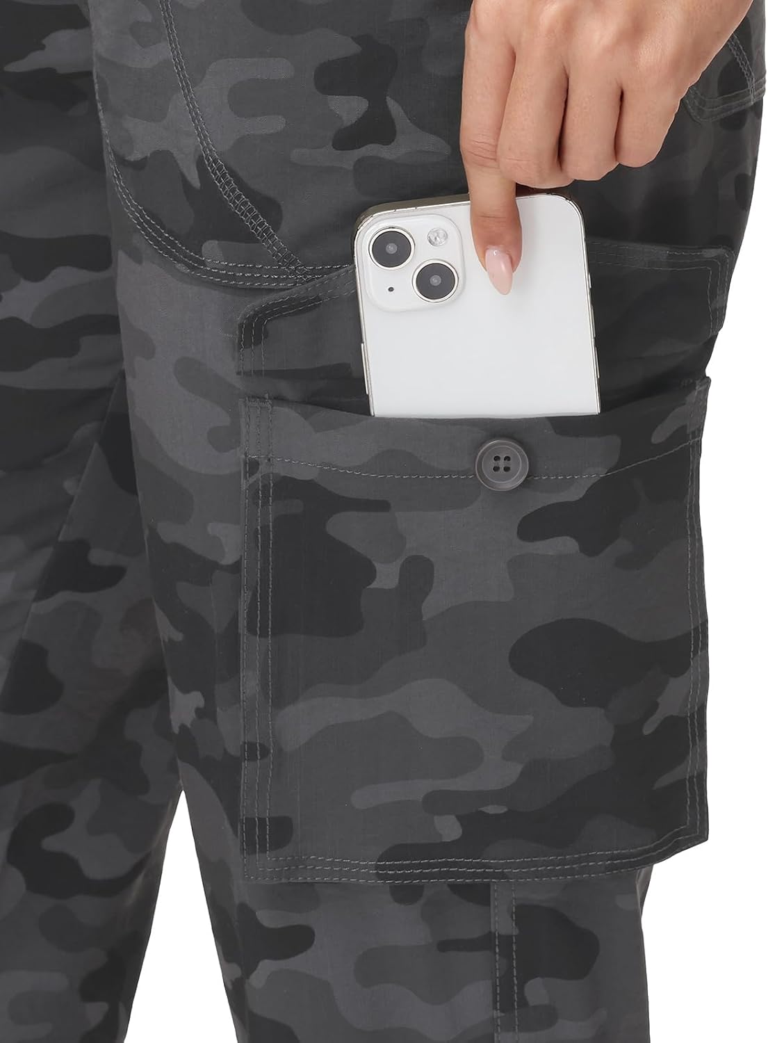 Detalle de TBMPOY Women's Cargo Capris: Lightweight Quick-Dry Hiking Pants with 6 Pockets