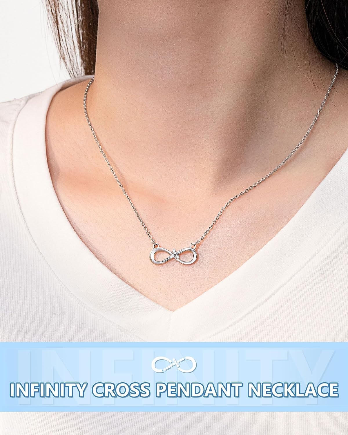 Detalle 2 de D Dongjiangjin Infinity Cross Necklace
