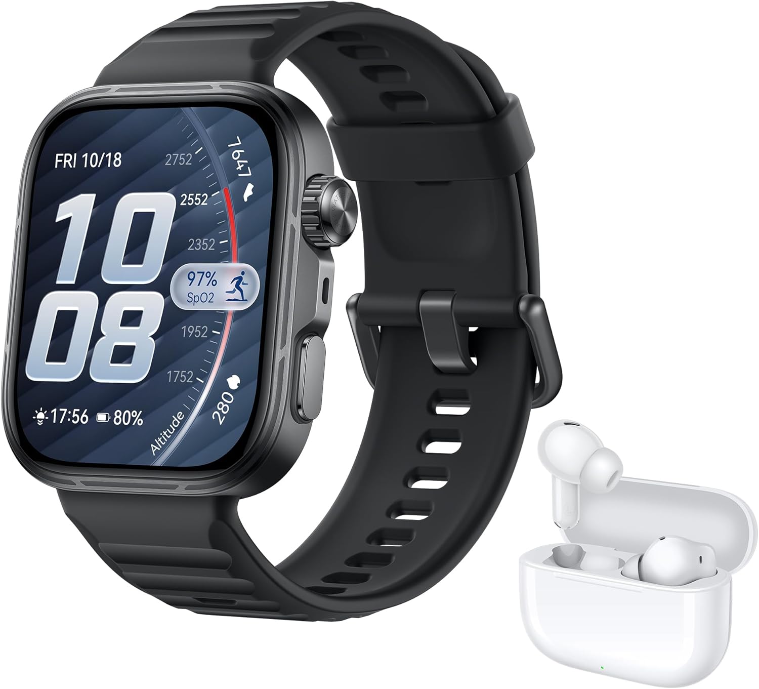 Detalle de Huawei Watch FIT 5 Pro Smartwatch + FreeBuds SE 4 Weiß – GPS, EKG, Schlaftracker, 1,92" Display, NFC und bis zu 10 Tage Akku