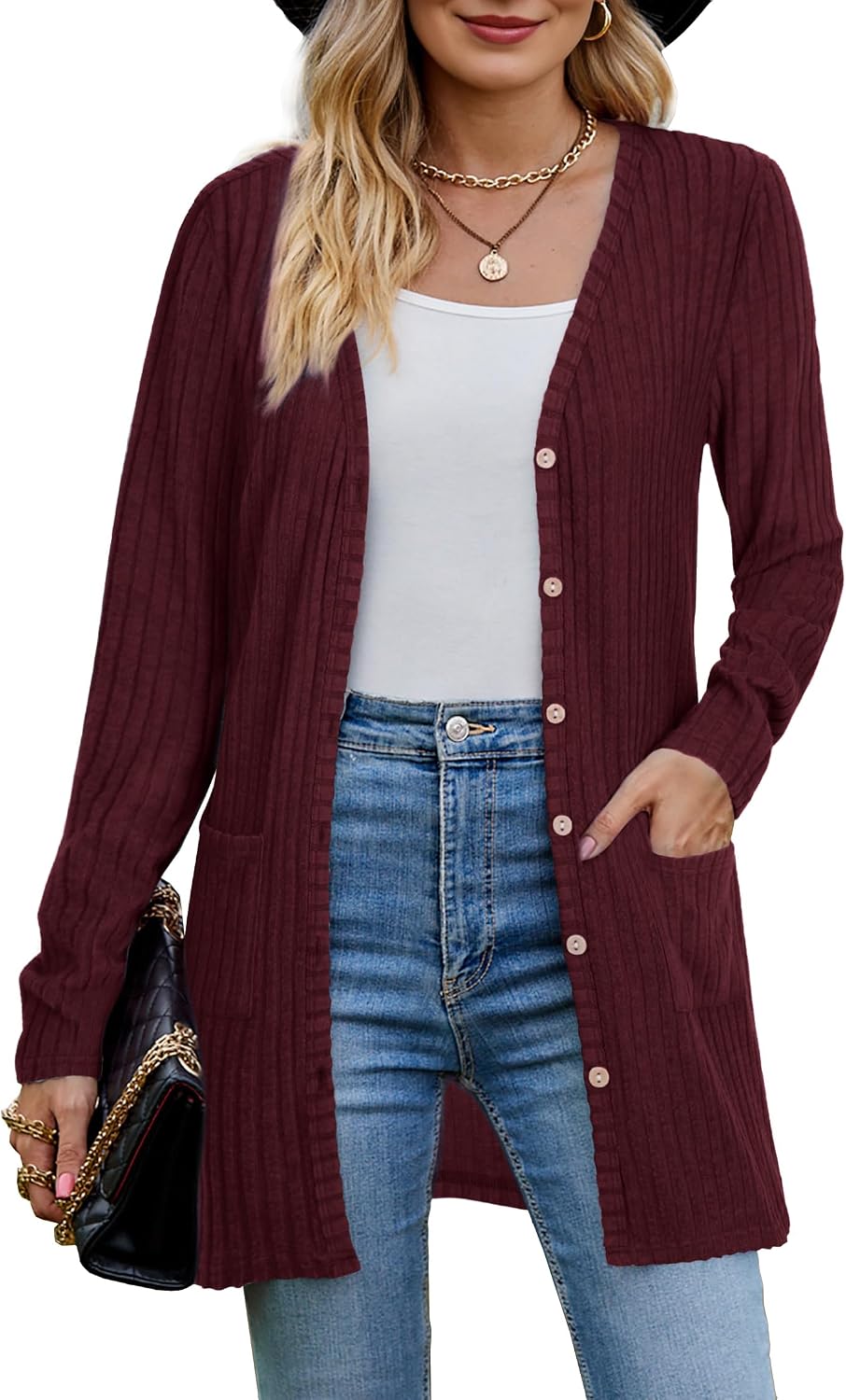 Imagen de MYCOLORBLUE Alte Zeiten Strickjacke Damen en OfertitasTOP