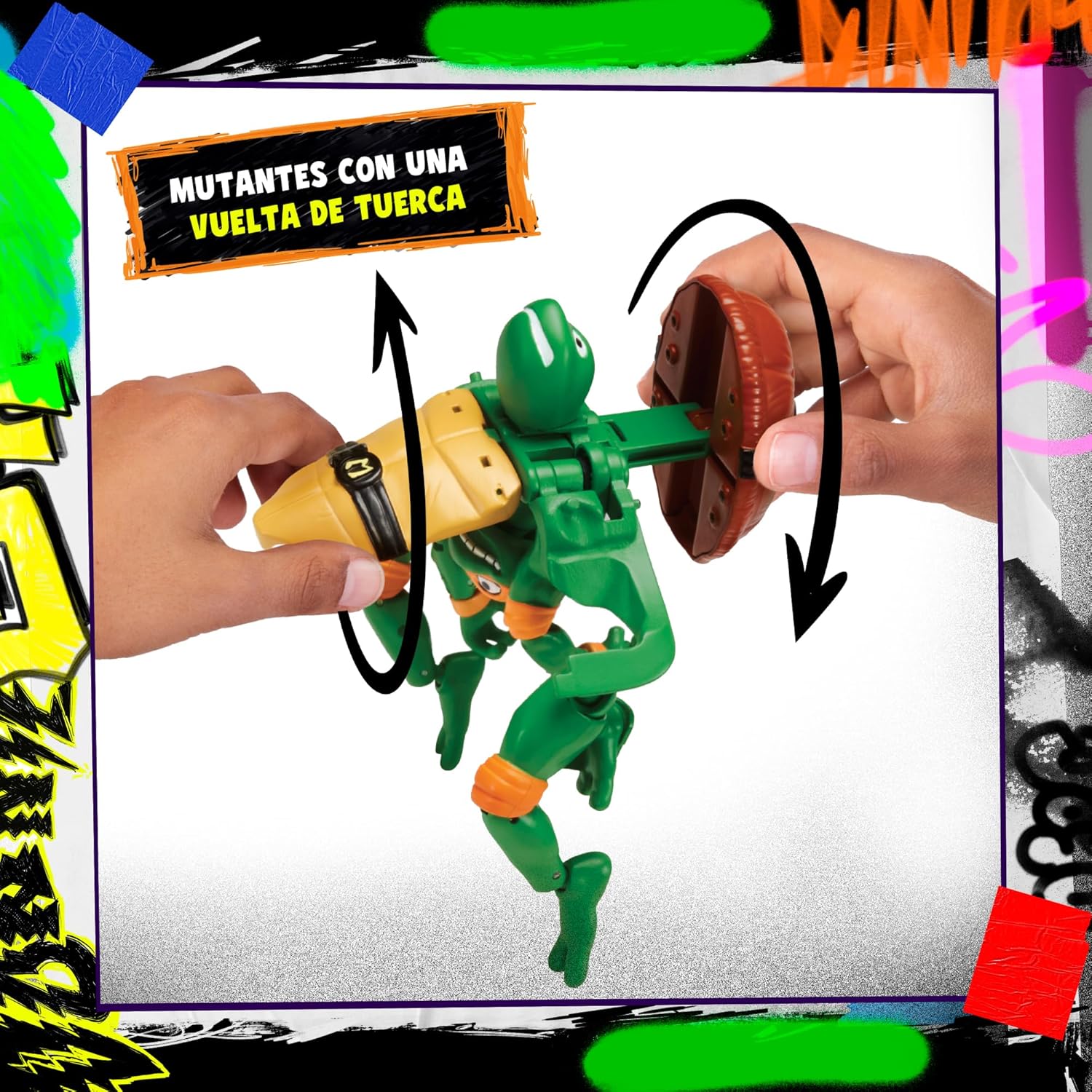 Thumbnail 2 de Teenage Mutant Ninja Turtles - Tortues Ninja, Figurine Deluxe 15 cm Transformable Michelangelo
