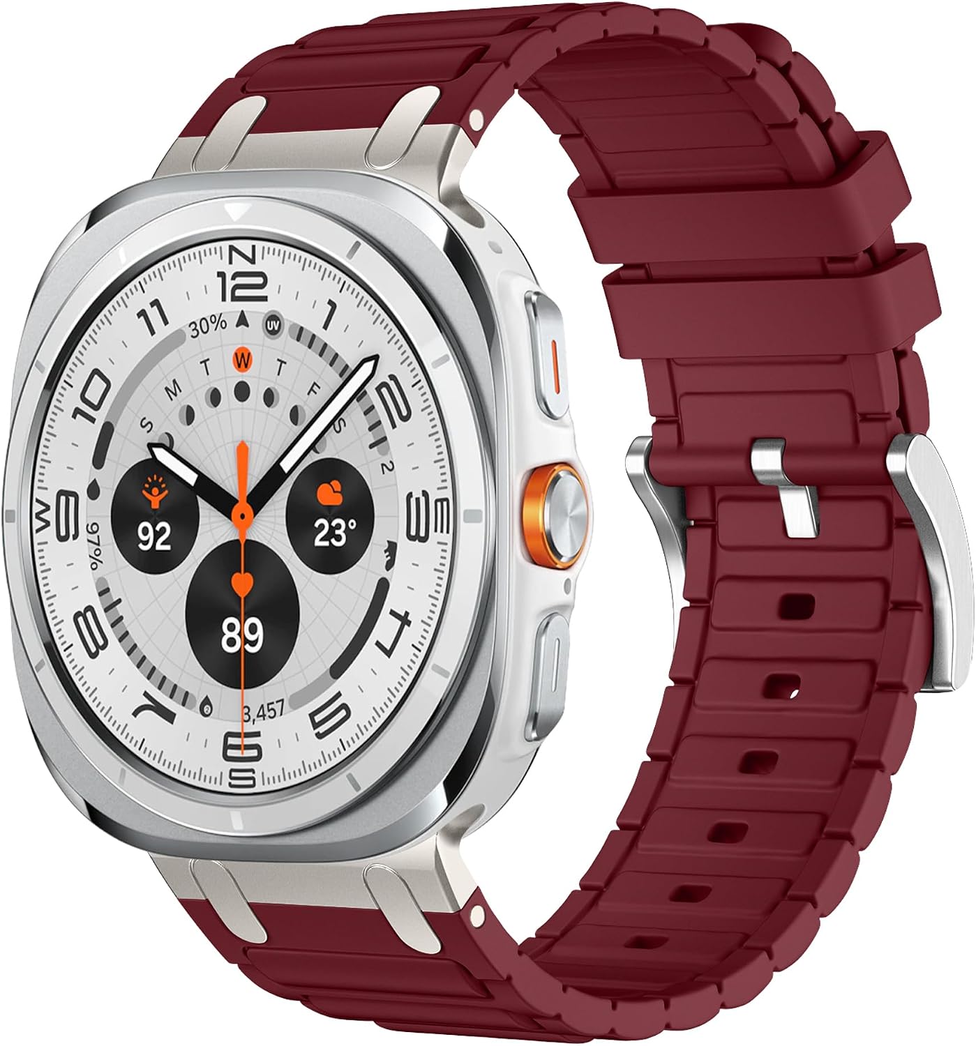 Detalle de XMUXI Rugged Silicone Strap for Samsung Galaxy Watch Ultra 47mm