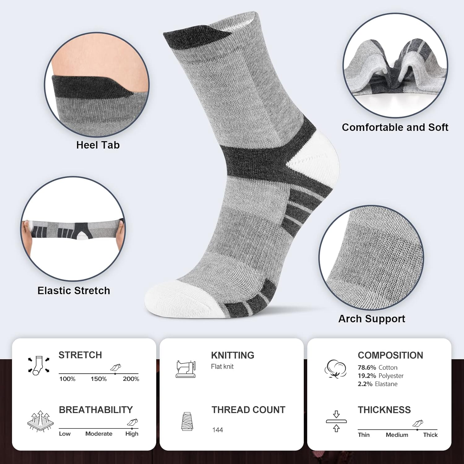 Thumbnail 6 de Niofind Socken 6 Paar Sportsocken