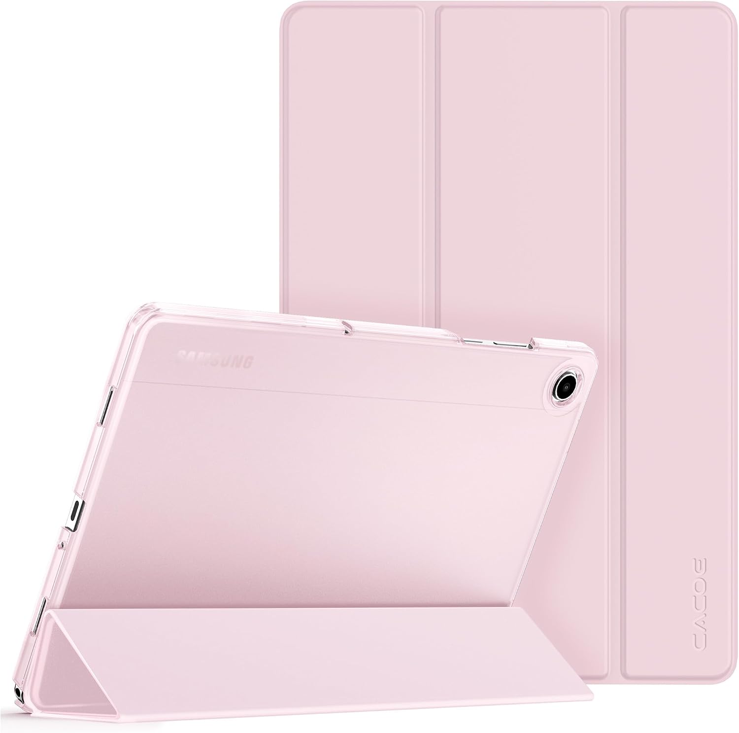 Detalle de CACOE Hülle für Samsung Galaxy Tab A11+ Plus 11 Zoll 2025/A9+ Plus 2023 – Ultra Dünn, transluzent matt, Hellrosa