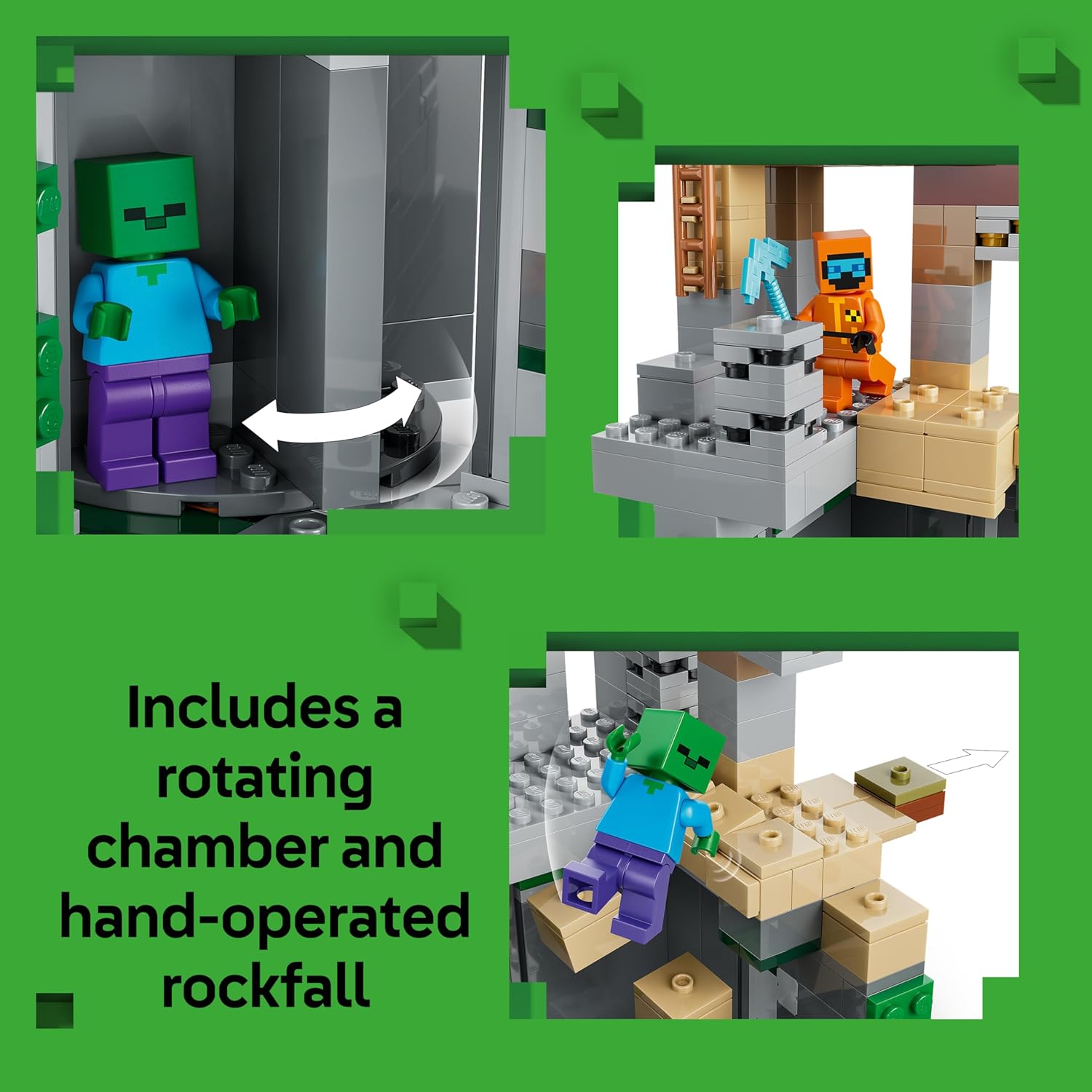 Thumbnail 3 de LEGO Minecraft Zombie Dungeon (21587) – Interactive Destruction and Crafting Play for Minecraft Fans