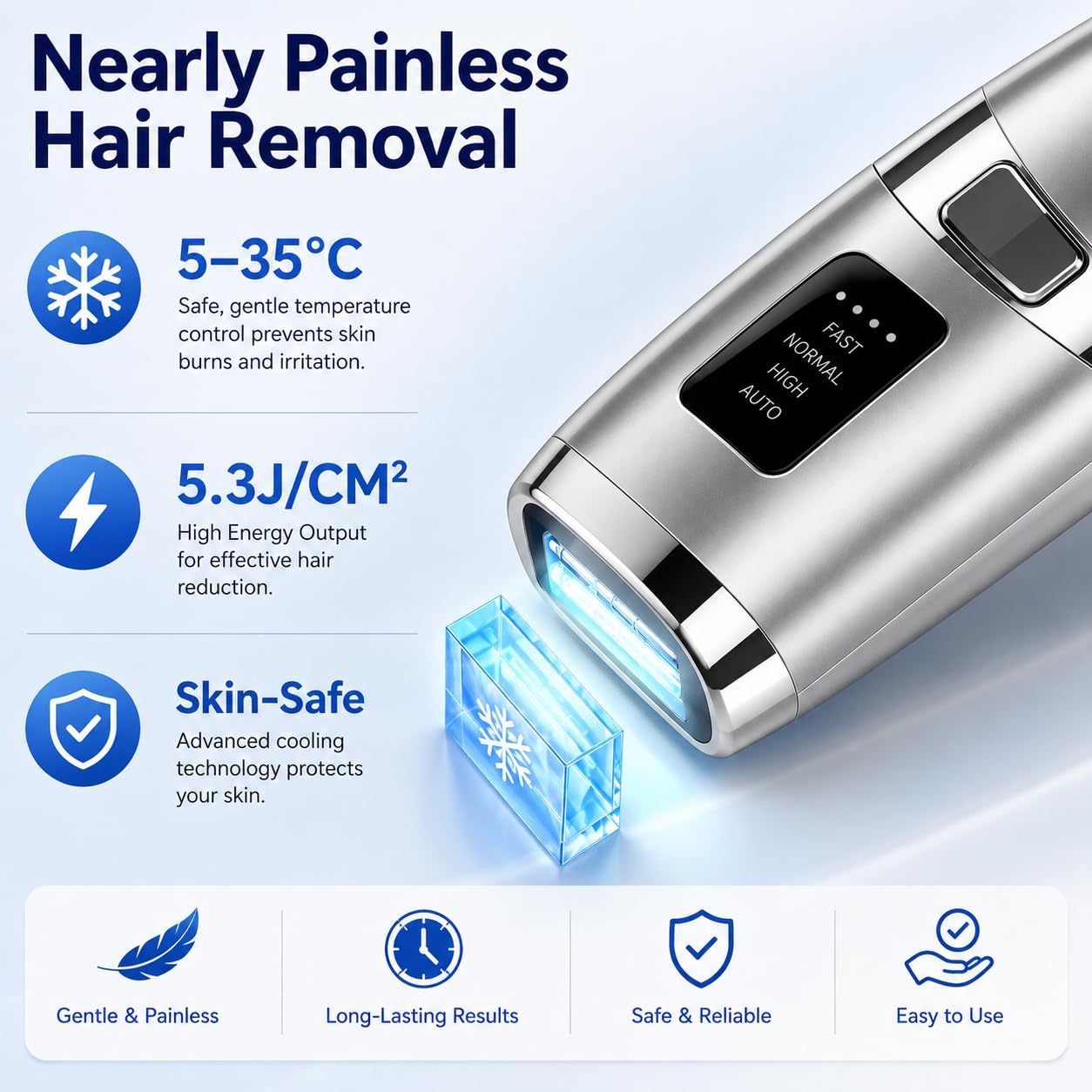 Thumbnail 1 de Mulbijeo Epilatore Luce Pulsata con Raffreddamento: depilazione domestica a 5°C, 9 livelli di energia