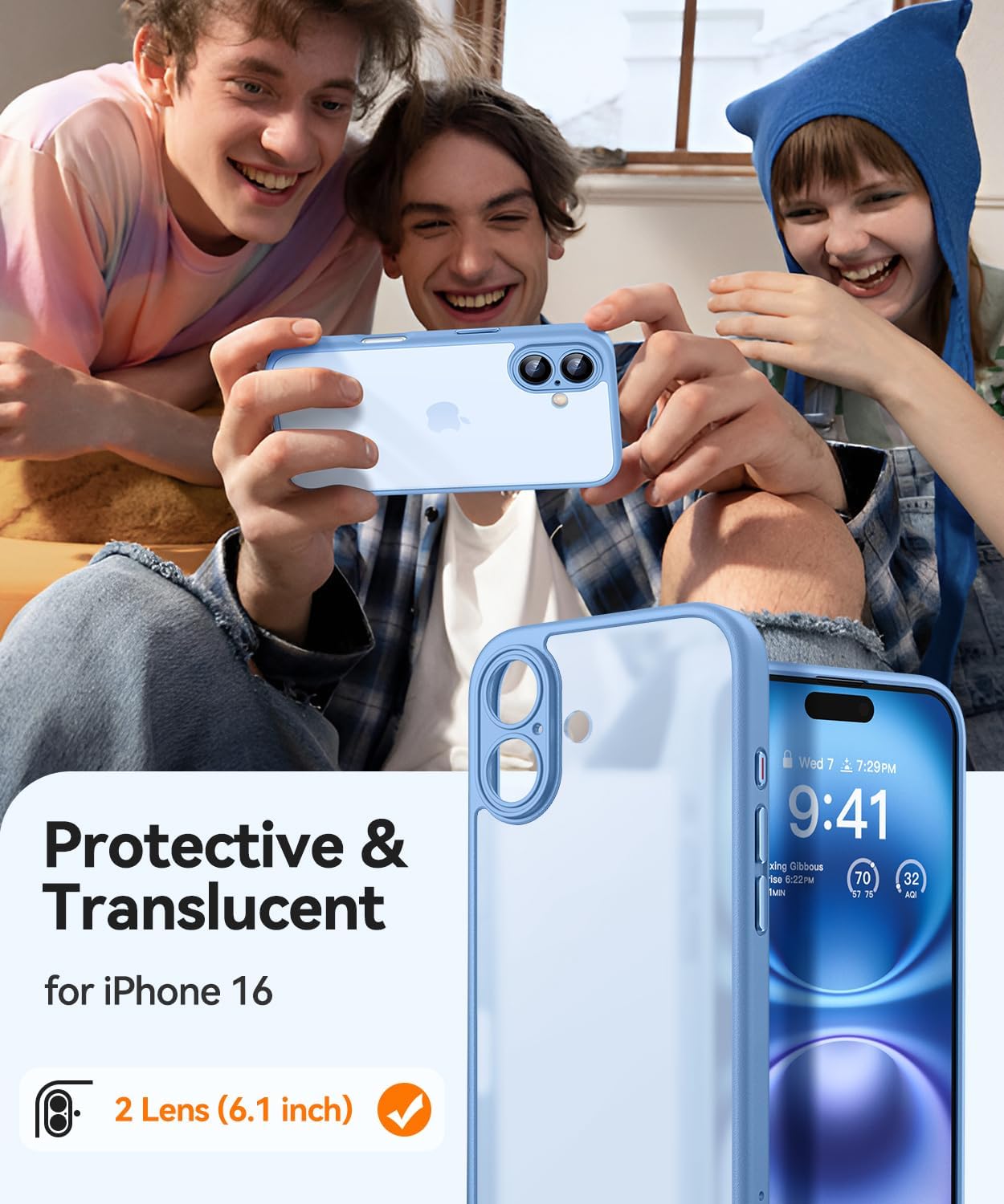 Detalle 2 de CANSHN Funda iPhone 16 6.1" con protección cámara