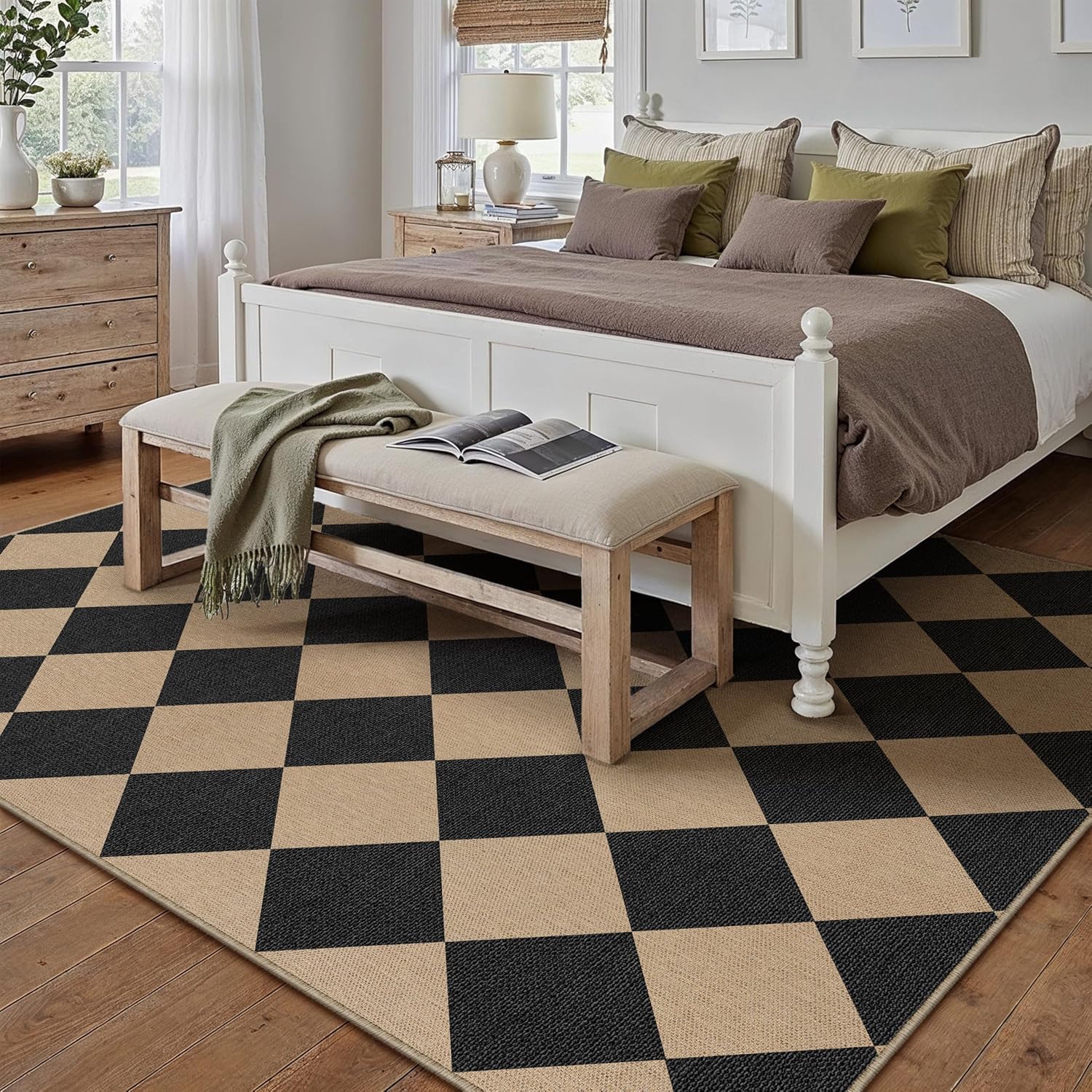 Thumbnail 4 de Tapis d’extérieur PureCozy Easy Jute 200 x 300 cm antidérapant, lavable, aspect jute marron et noir