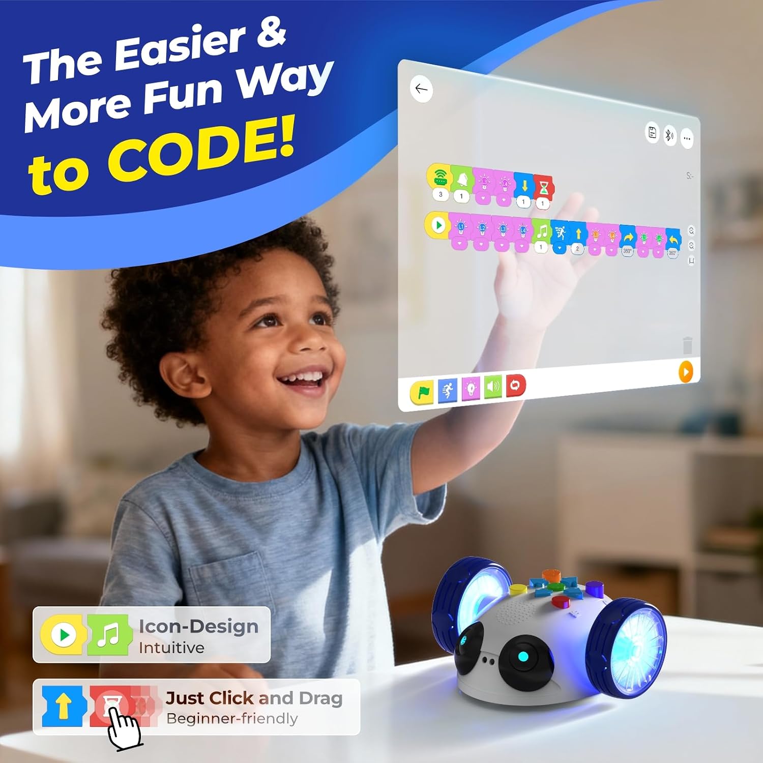Thumbnail 2 de Apitor Robot Wheels programmierbarer Roboter für Kinder 5+