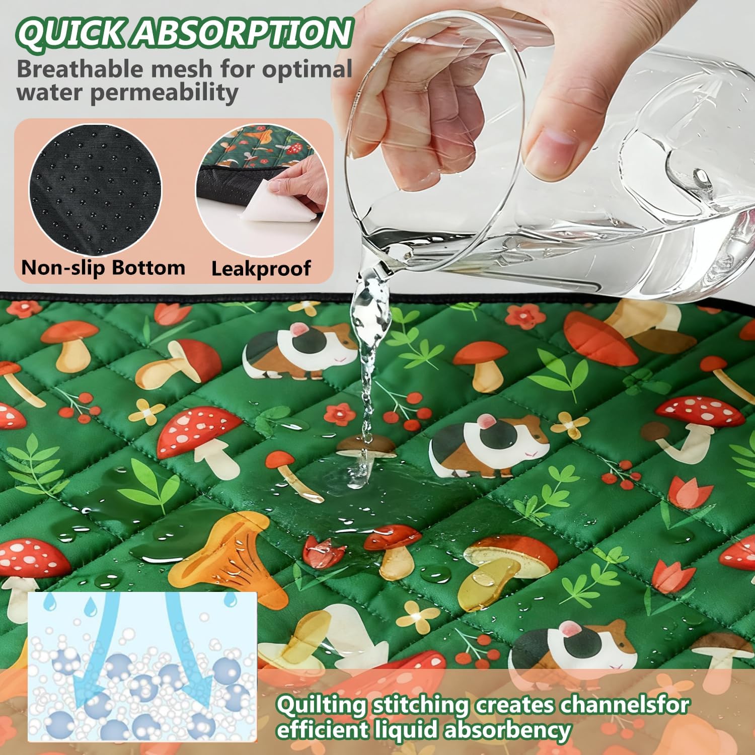 Thumbnail 3 de Large Guinea Pig Cage Liner 47x24 inch