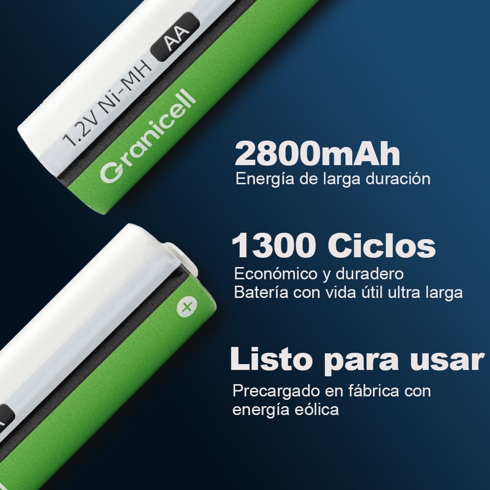 Detalle de AA NiMH Akku Granicell 2800 mAh 12er Pack
