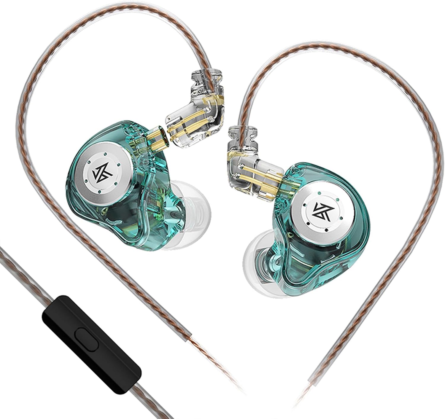 Detalle de keephifi KZ EDX PRO IEM-hörlurar med dubbla dynamiska element och 3,5 mm