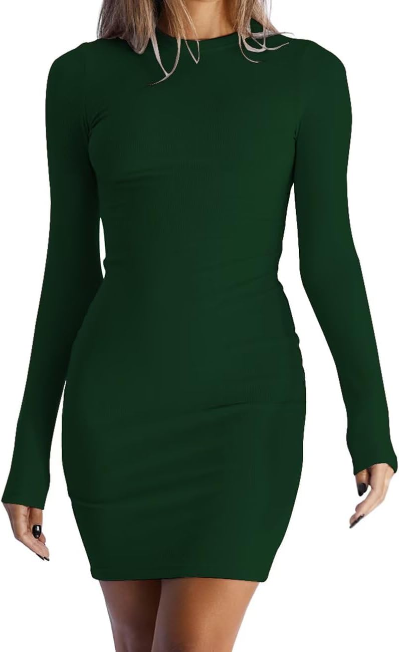 Detalle 2 de LACOZY Women Long Sleeve Bodycon Dress: Fall Ribbed Knit Midi for Everyday Confidence